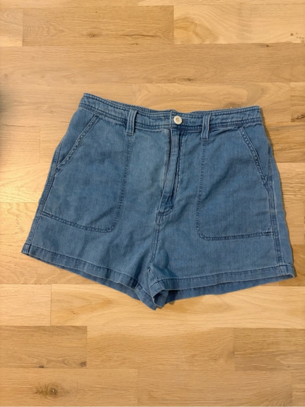 Madewell Light Blue Denim-Style Utility Shorts